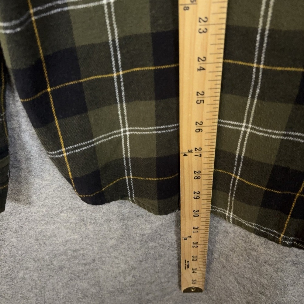 Her Universe x Marvel Loki Flannel Shirt Womens Sz L Green Plaid Graphic Pocket - Picture 7 of 8
